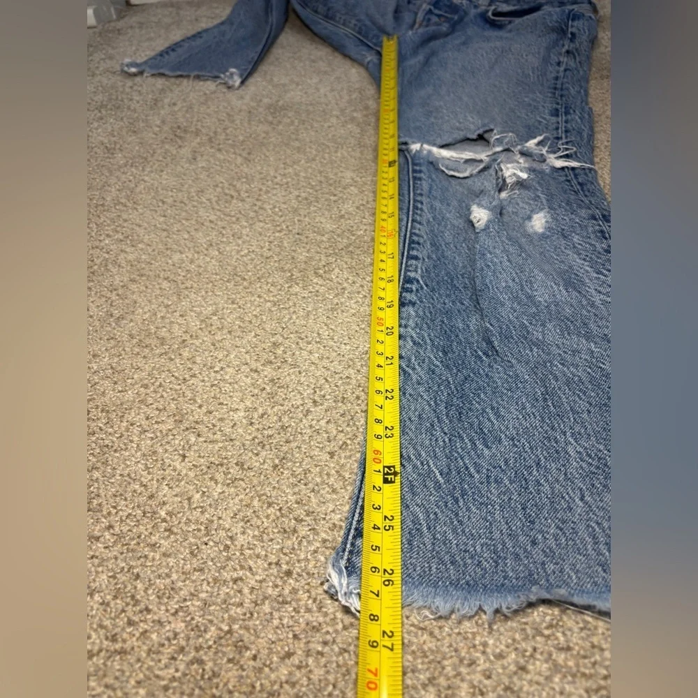 We The Free Jeans Size 28 Distressed Frayed Hem Women's Straight Jeans